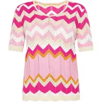 Usha Pullover bege / rosa / rosa pastel / branco