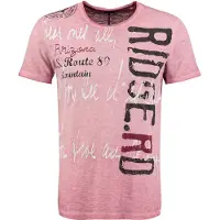 Key Largo Camisa 'Ridge' rosa escurecido / vermelho vinho / preto / branco