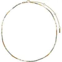 Pilgrim Colar 'Alison' amarelo / ouro / esmeralda / branco pérola