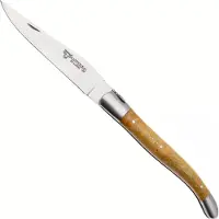 Laguiole En Aubrac Cheesewood Natural Colour, Matt Bolsters, navalha, 12 cm