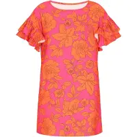 Faina Vestido 'Fashion Look' laranja / rosa / preto