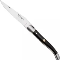 Laguiole En Aubrac Ebony Red Mosaic Pin, Red Inlay, Matt Bolster, navalha, 12 cm