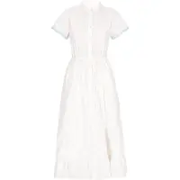 Ebeeza Vestidos camiseiros 'Boho' azul claro / branco