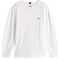 Tommy Hilfiger Camisola 'Essential Flag Embroidery Long Sleeve' navy / vermelho / branco