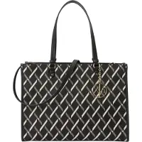 Armani Exchange para mulher. XW000927AF17155MC043 Saco estampado preto (OSFA), Casual, Poliéster