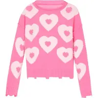 Faina Pullover rosa / rosa claro / branco pérola