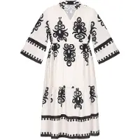 NAEMI Vestido 'Fashion Look' bege claro / preto
