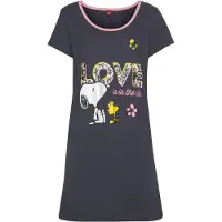Peanuts Camisola de pijama amarelo / antracite / cor-de-rosa / branco
