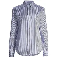Ralph Lauren Blusa azul escuro / branco