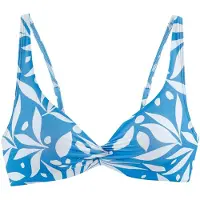 LASCANA Top de biquíni desportivo azul céu / branco