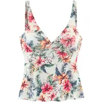 LASCANA Top de tankini creme / verde claro / vermelho