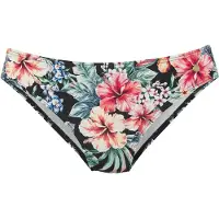 LASCANA Cueca biquíni verde / vermelho / preto