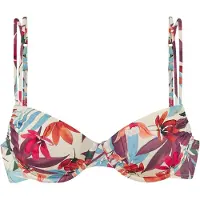 LASCANA Top de biquíni creme / azul claro / amora / vermelho
