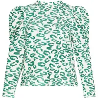 Usha Camisa 'Fashion Look' esmeralda / verde escuro / offwhite