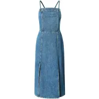 Pepe Jeans para mulher. PL953767 Vestido Elodie azul (S), Casual, Algodão, Sem mangas / correias