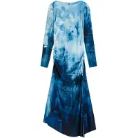 Desigual , Vestido longo com paisagem, Viscose, L