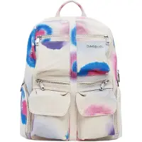 Desigual , Mochila média com bolsos spray, AlgodÃO, Branco, U