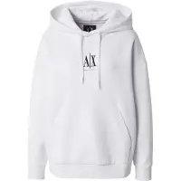 Armani Exchange para mulher. XW000823AF10818U0002 Camisola branca com logótipo (M), Branco, Casual, Esportivo, Algodão, Multisport