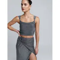 BWLDR Top 'MYRA' cinzento escuro