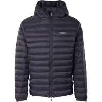 Armani Exchange Casaco meia-estação 'Down' preto / branco