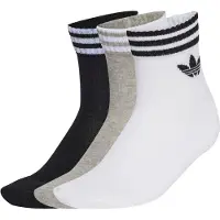 Adidas Meias pelo Tornozelo 3-Stripes – 3 pares