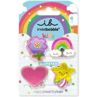 Invisibobble Clipstar Happy World - Grampos de cabelo 4 peças
