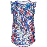 Faina Top 'Fashion Look' azul / lamacento / rosa claro / offwhite
