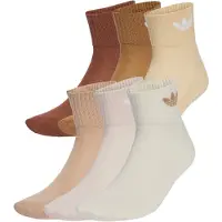 Adidas Originals Meias Mid Ankle Socks 6 Pairs mulheres - Bege - L