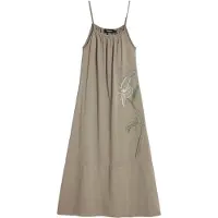 Desigual , Vestido decote reto, AlgodÃO, Verde, XS