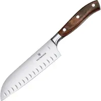 Victorinox Grand Maître Santoku Knife 7.7320.17G, madeira de ácer, santoku com covinhas, 17 cm