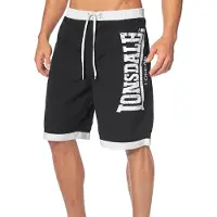 Lonsdale Calções de banho 'Clennell' preto / branco