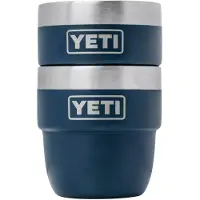 Yeti Rambler Stackable Espresso Cups 4oz, Navy Blue, copos térmicos empilháveis, 118 ml