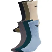 Adidas Originals Meias 'Trefoil Cushion' bege / azul claro / chocolate / oliveira / petróleo / preto