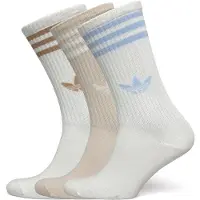 Adidas Originals Meias '3-Stripes High Crew 3 Pairs' bege / azul claro / castanho / branco