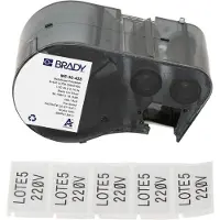 Brady M5-30-428 etiquetas de poliéster metalizado preto sobre cinza claro 38,10 mm x 19,05 mm