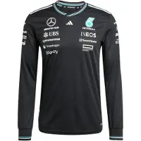 Adidas Camisa funcionais 'MERCEDES - AMG PETRONAS FORMULA ONE TEAM DRIVER JERSEY AUTHENTIC LONG' preto