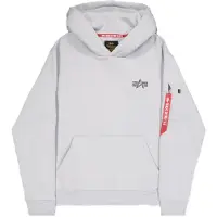 Alpha industries Sweatshirt 'Signature' acinzentado / vermelho / preto