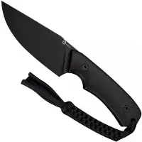 CIVIVI Gander C24058B-2, Black Stonewashed 14C28N, Black Canvas Micarta faca fixa, Matt Gentry design