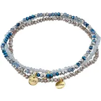 Pilgrim Pulseira 'Indigo' azul / ouro / branco