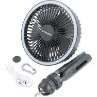 Nitecore NEF10 Portable Fan, cinzento, com powerbank e lanterna