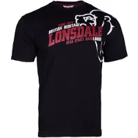 Lonsdale Camisa 'Walkley' vermelho cereja / preto / branco