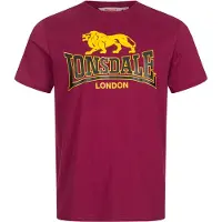 Lonsdale Camisa 'Taverham' amarelo / vermelho escuro / preto