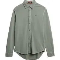 Superdry para homem. M4011000A Camisa verde usada vintage (S), Casual, Algodão, Manga comprida
