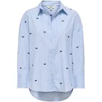 ONLY Blusa 'ONLOregon' azul noturno / azul claro / branco