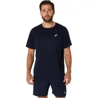 Asics para homem. 2011D221 T-shirt de manga curta Core navy (XL), Esportivo, Sintético, Multisport, Sustentável, Marinho
