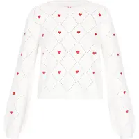 Mymo Pullover vermelho / offwhite