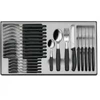 Victorinox SwissClassic 6.7833.24, 24-peças conjunto de talheres com faca para tomates, preto