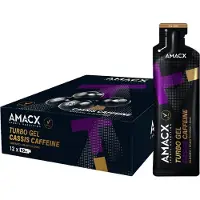 Amacx Caixa De Géis Energéticos Turbo Cassis + Cafeína 60ml 12 Unidades