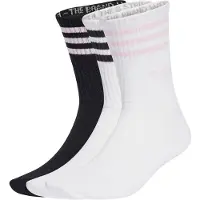 Adidas Originals Meias de Cano Médio 3-Stripes – 3 Pares