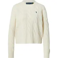 Ralph Lauren para mulher. 211A91216002 Jersey de lã e caxemira branco creme (M), Casual, Manga comprida